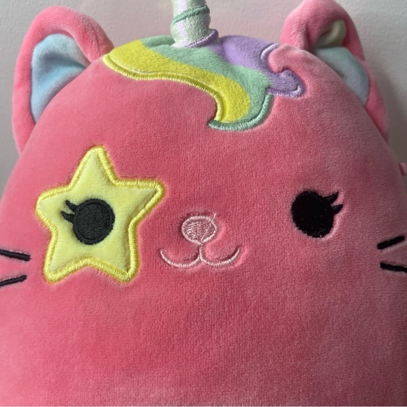 Sienna Squishmallow Caticorn 7-8” Cat Kitty Kitten Horn Pink Star Eye Plush Toy - Picture 2 of 7